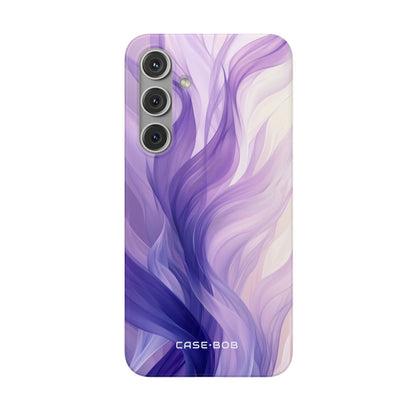 Purple Ribbon Waves Samsung S24 Plus Case - Soft