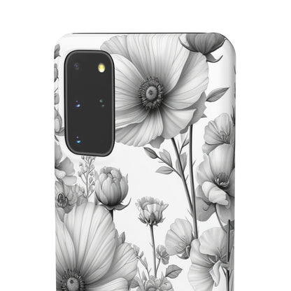 Monochrome Flora | Slim Phone Case for Samsung