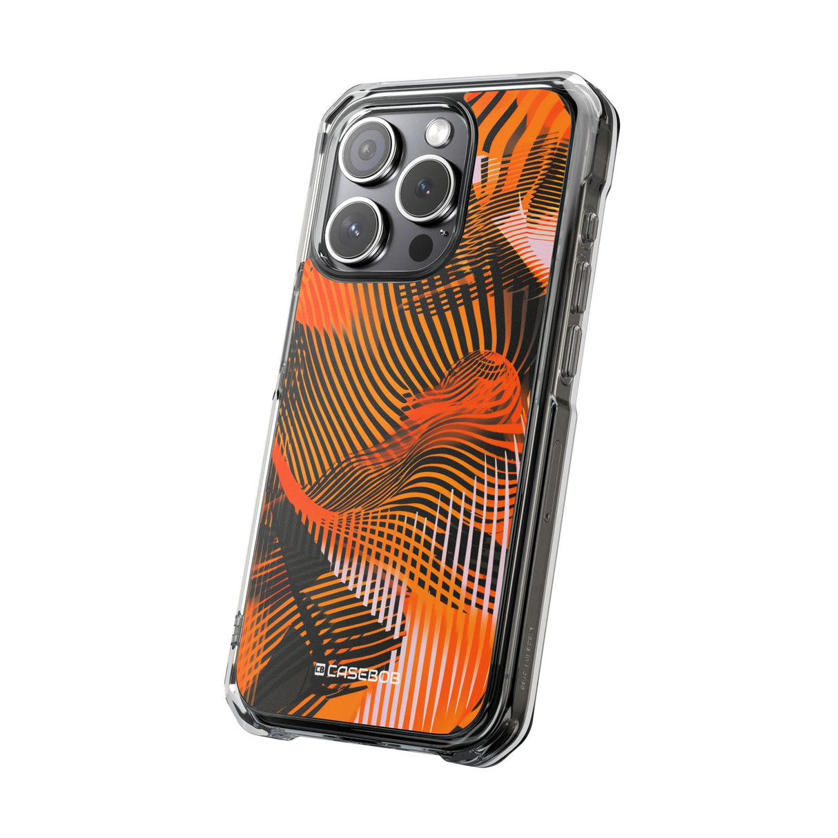 Pantone Tangerine Design | Handyhülle für iPhone (Clear Impact Case – magnetisch) 