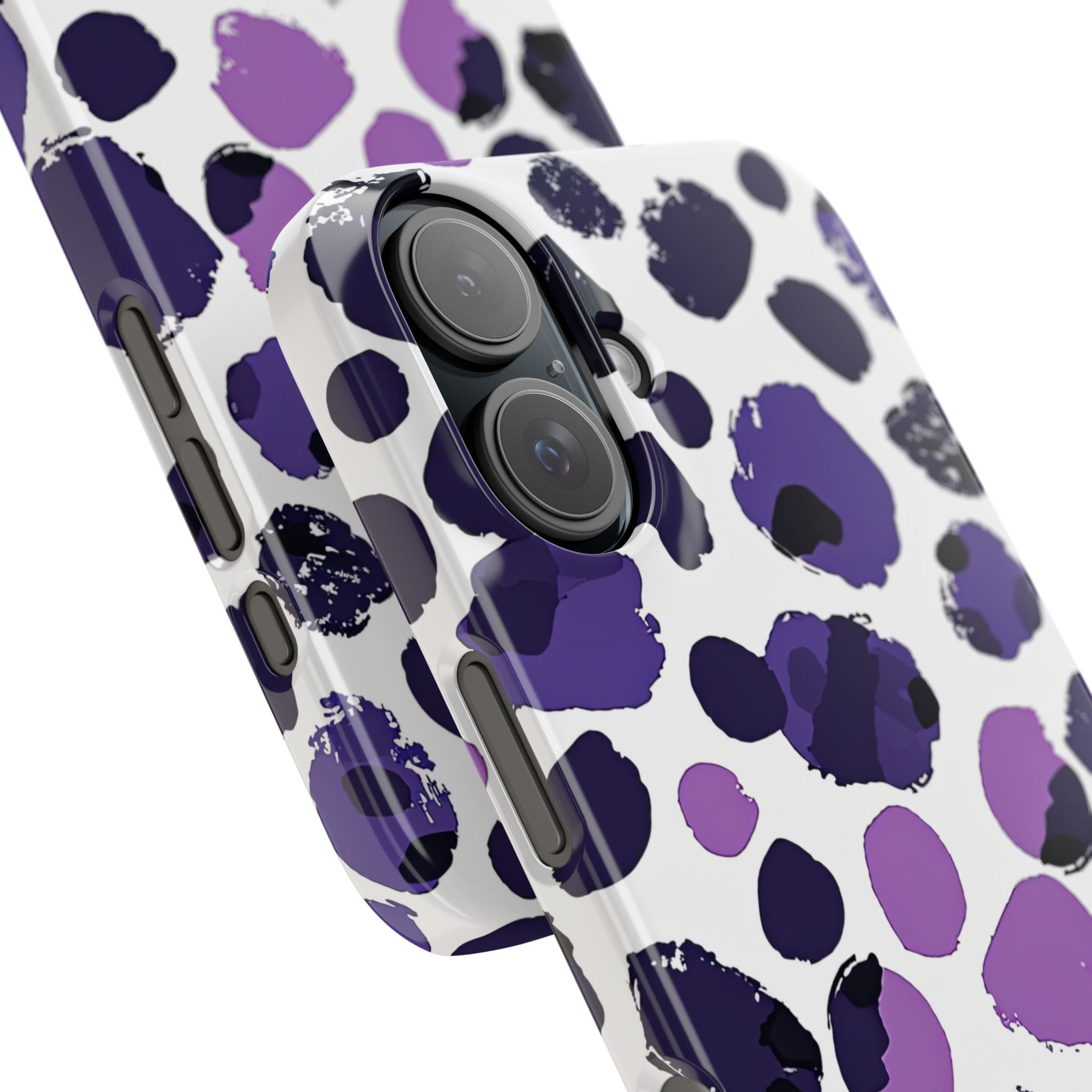 Purple Inkblots iPhone 16 - Slim Phone Case