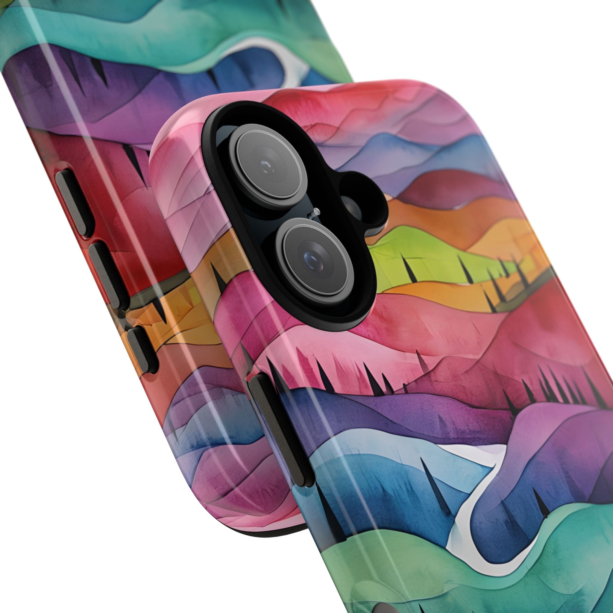 Whimsical Colorful Valleys - iPhone Case