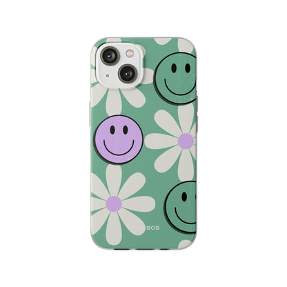 Smiley Daisy Glow iPhone 14 Case - Soft