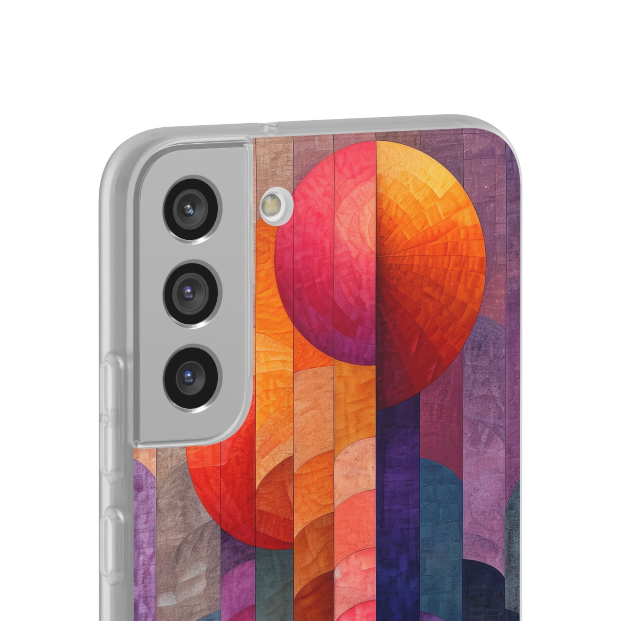 Purple Orange Abstract - Flexi Samsung S22 Phone Case