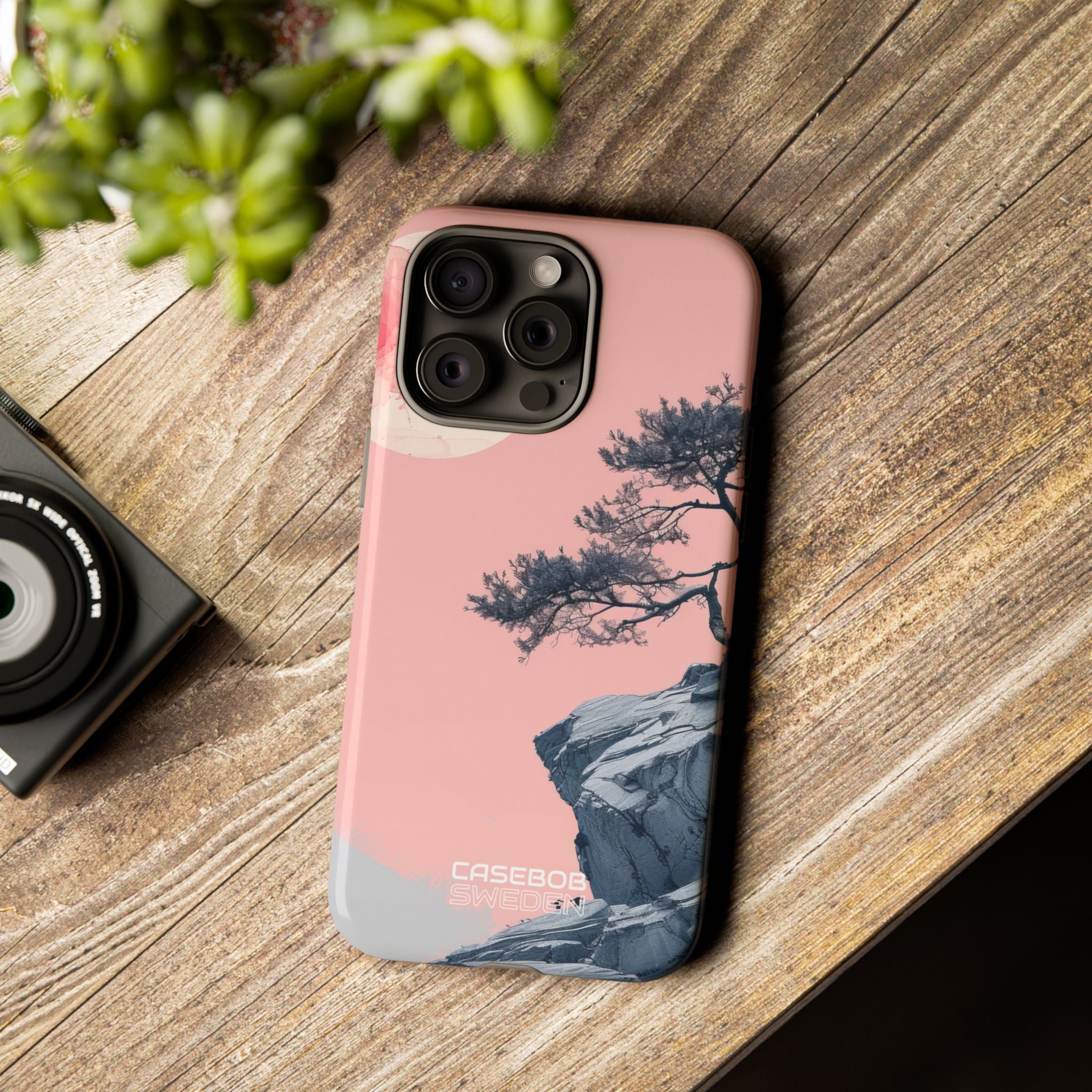Solitudine sulla scogliera rosa iPhone 15 - Tough
