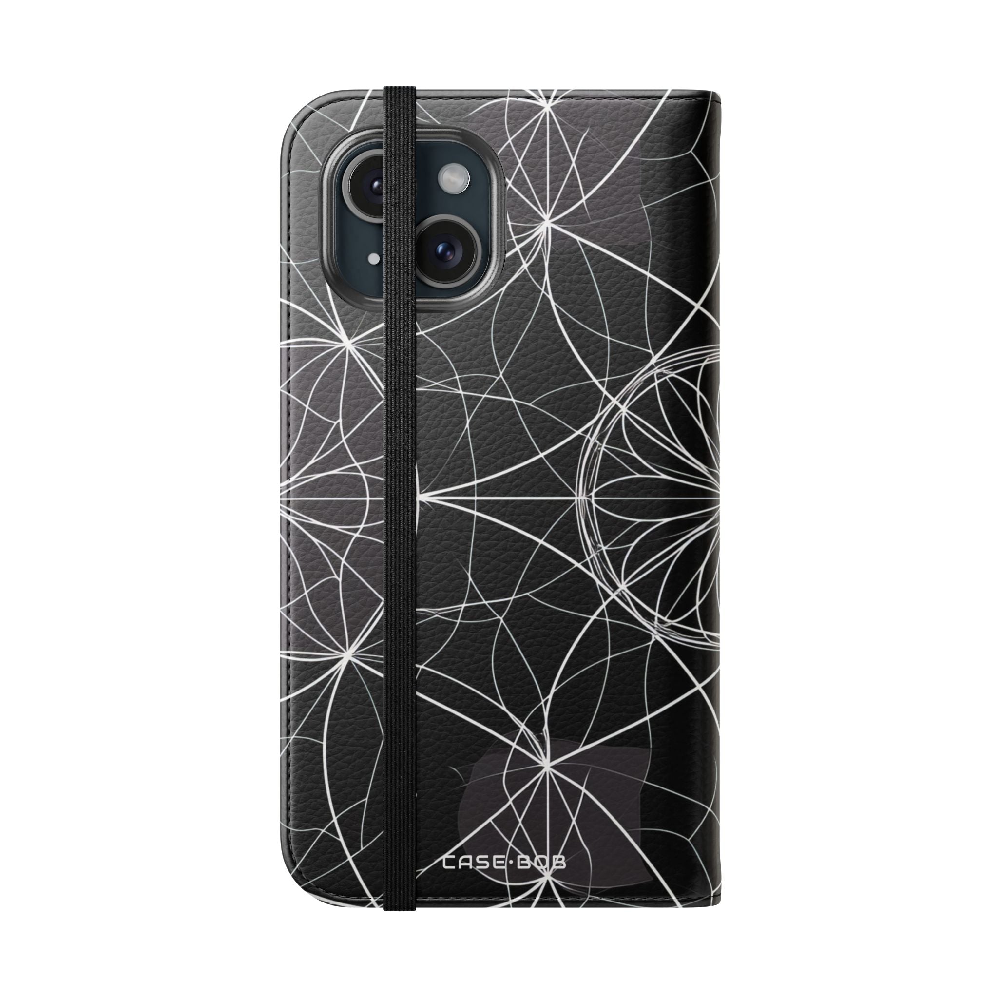White Mandala Radiance - iPhone 15 Case - Wallet