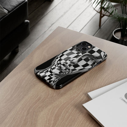 Checkered Face iPhone 14 Plus Case - Tough