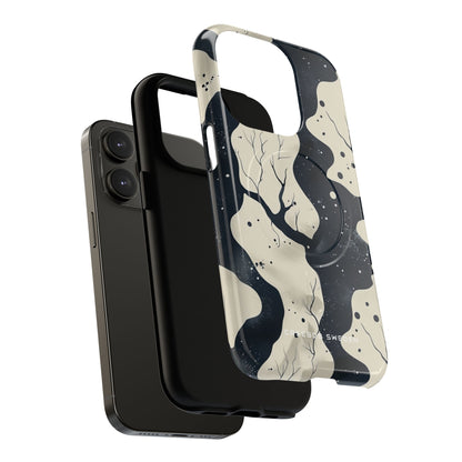 Organic Fluid Silhouettes with Cosmic Depth iPhone 14 | Tough+ Phone Case