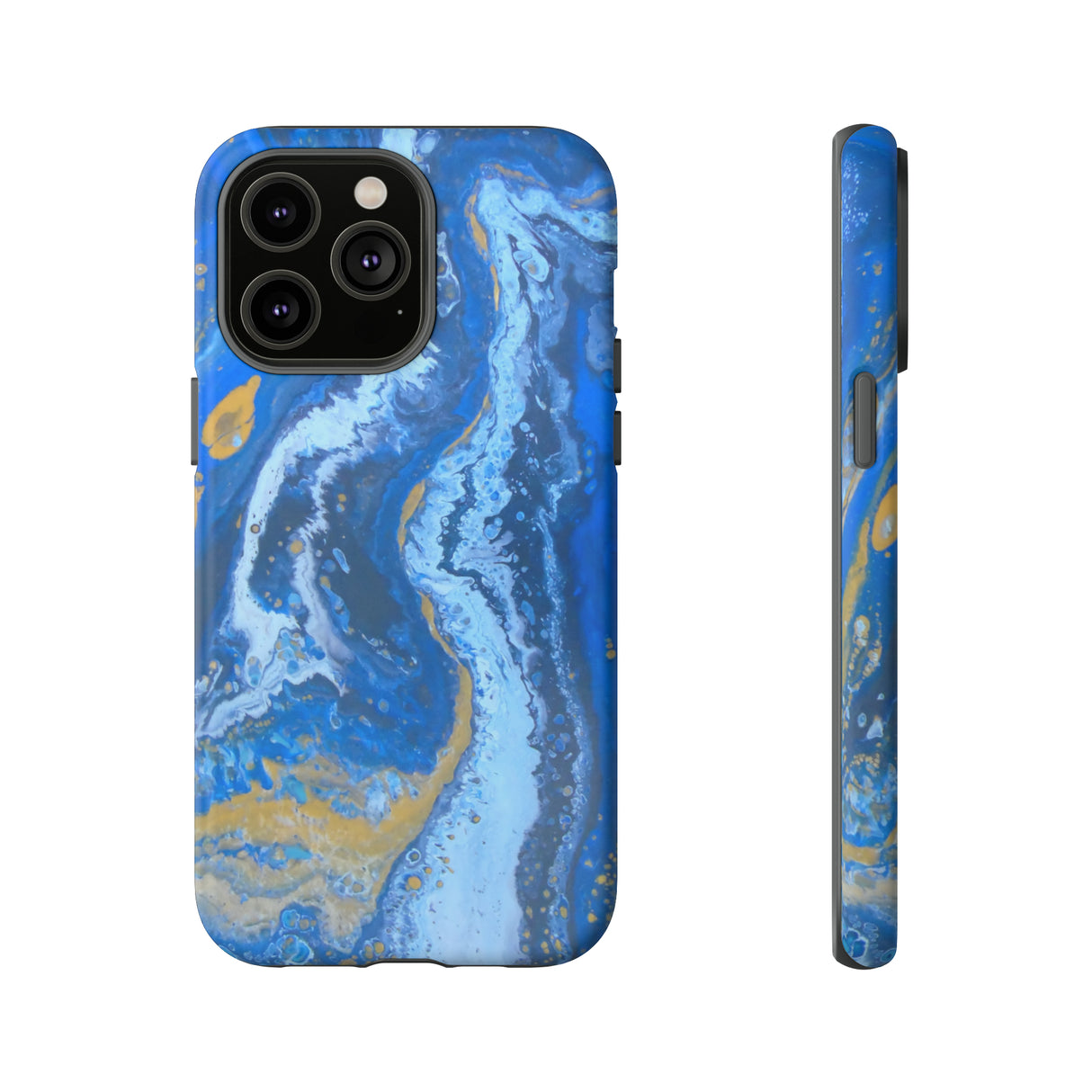 Acrylic Blue Gold - Protective Phone Case