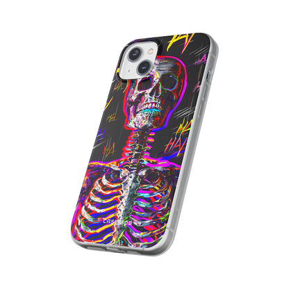 Neon Skeleton Laugh iPhone 14 Plus Case - Soft