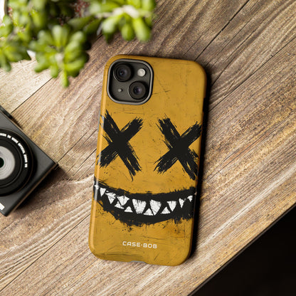 Jagged Smile Yellow iPhone 15 Plus Case - Tough