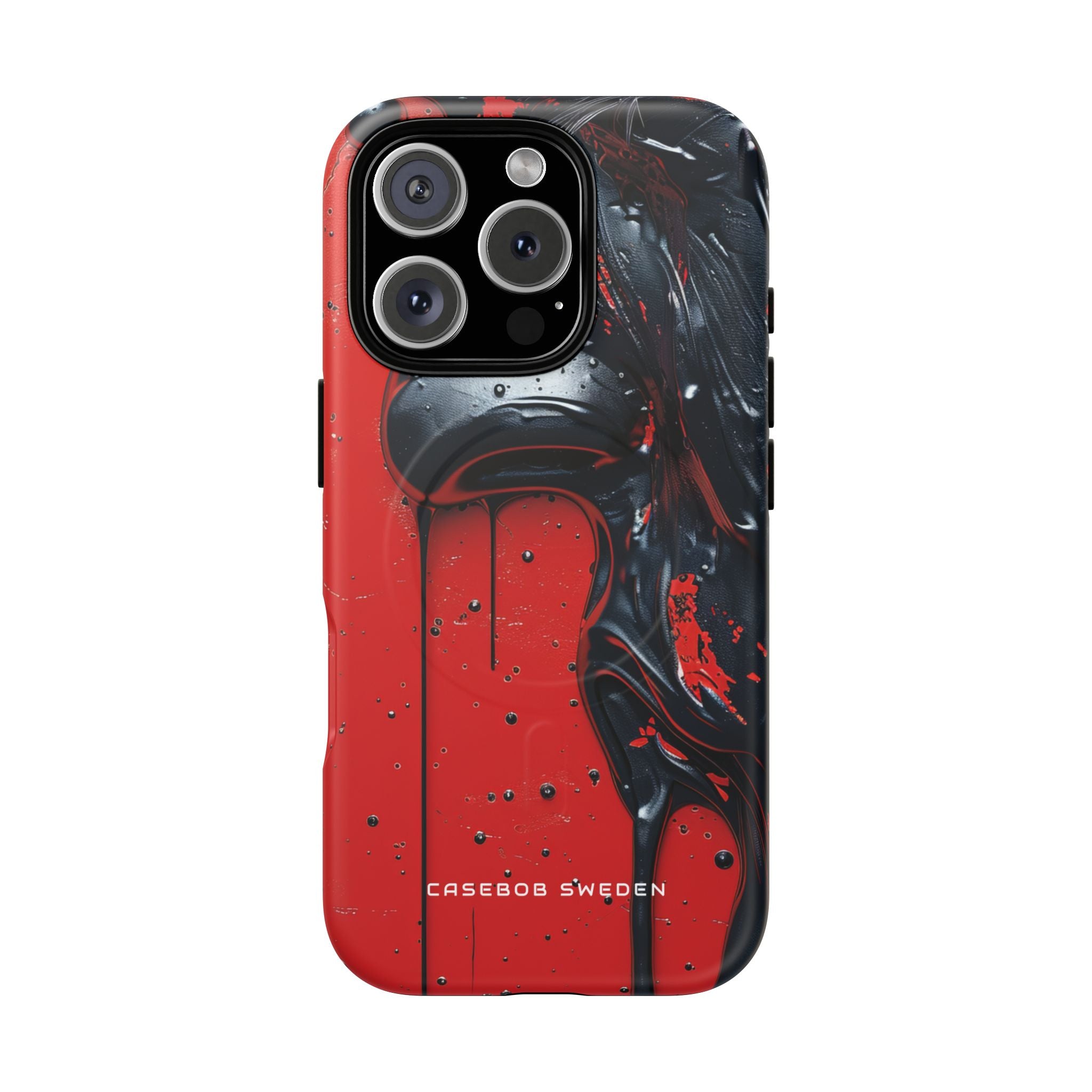 Textured Crimson Bloom iPhone 16  Tough+ Phone Case