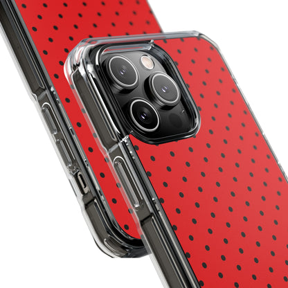 Crimson Dot Matrix iPhone 14 Pro Max Case - Impact