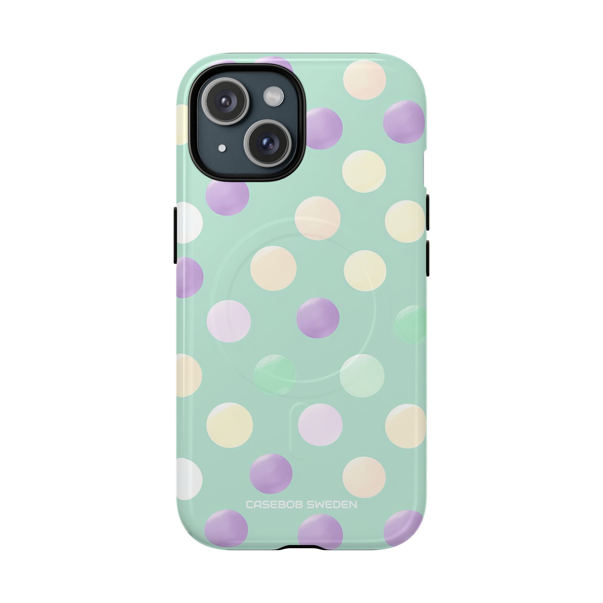 Pastel Polka Dots - Tough + MagSafe® iPhone 15 Phone Case