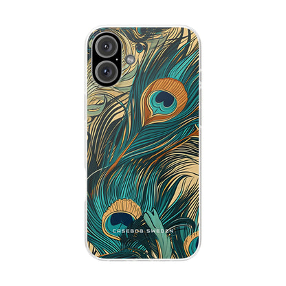 Art Nouveau Peacock Elegance iPhone 16 - Flexi Phone Case