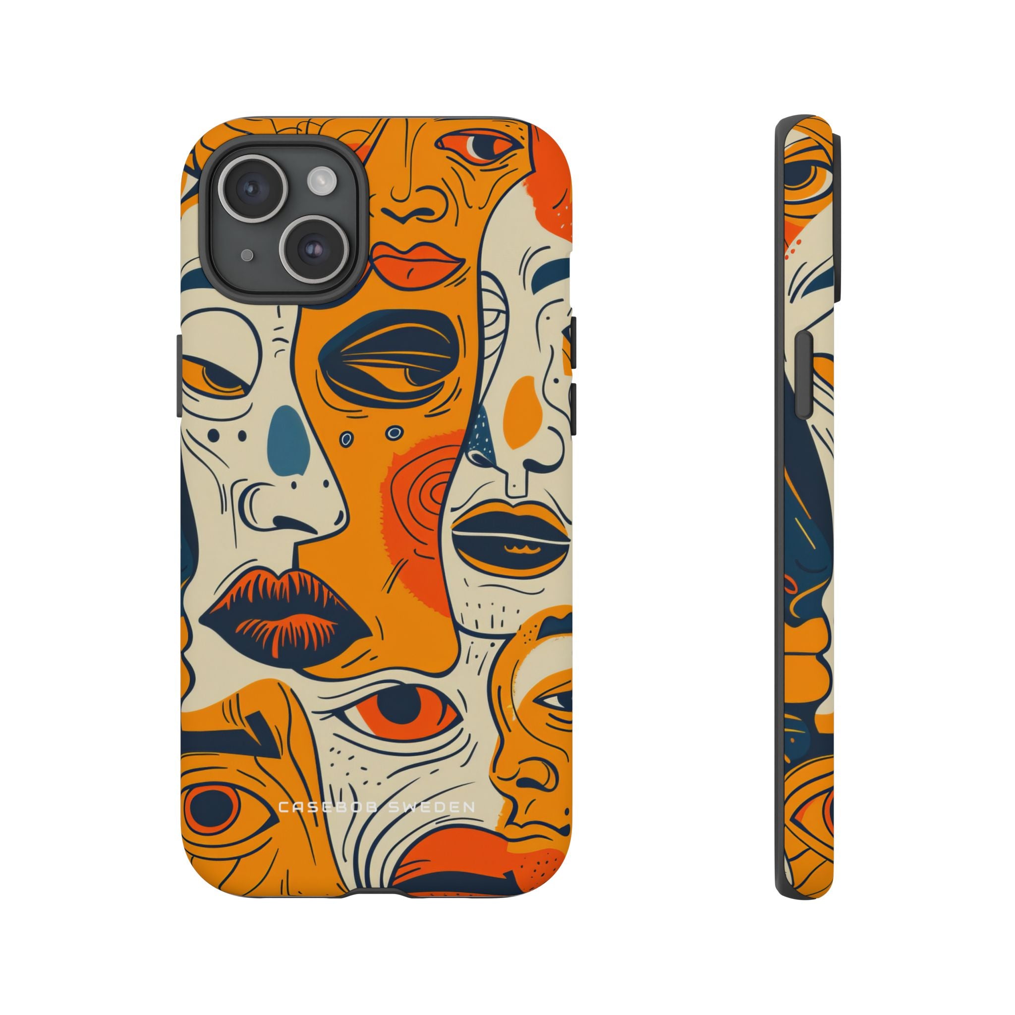 Gradient Face Mosaic iPhone 15 - Tough Phone Case