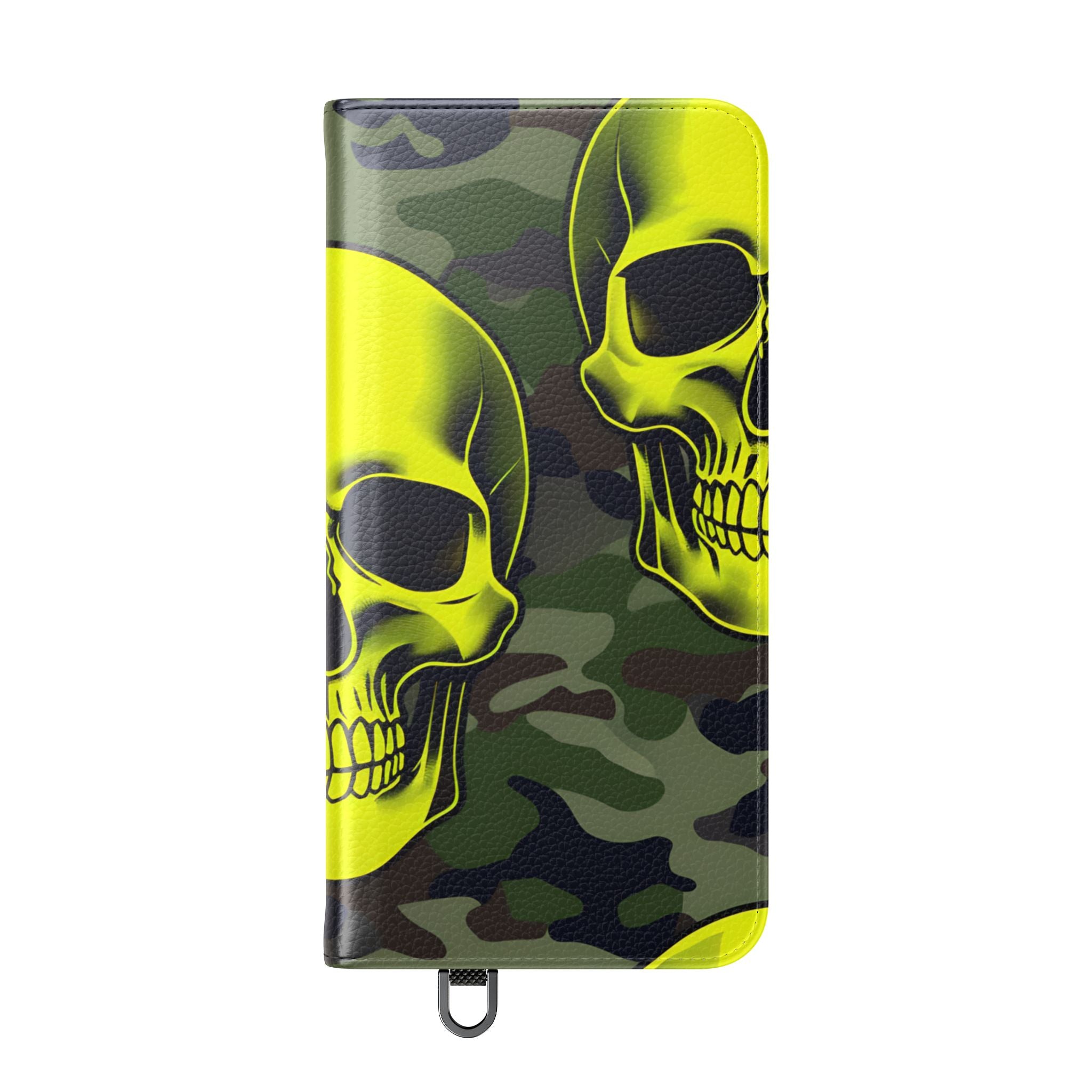 Neon Skull Camo - Samsung S25+ Case - Wallet