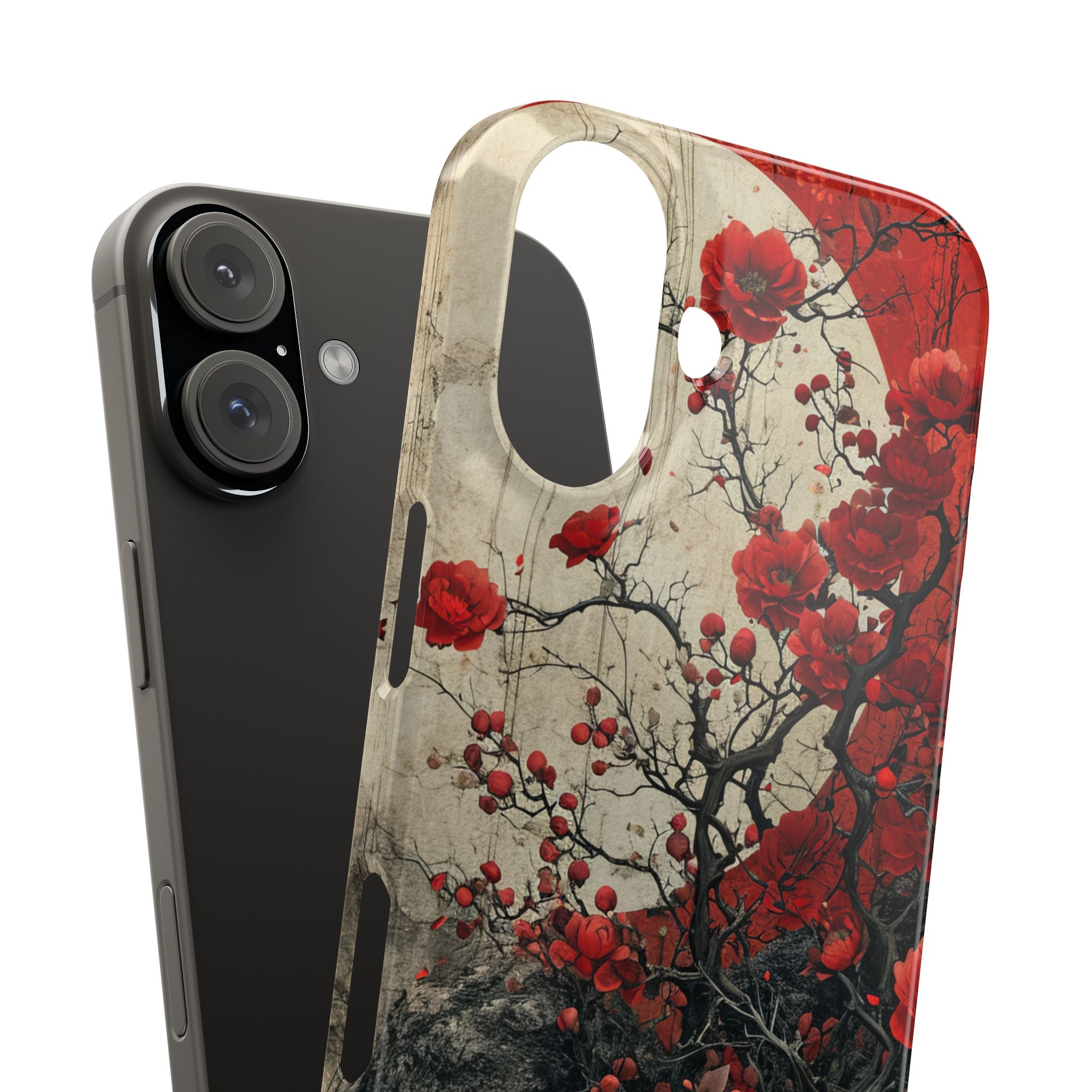 Zen Blossoms in Moonlight iPhone 16 - Slim Phone Case