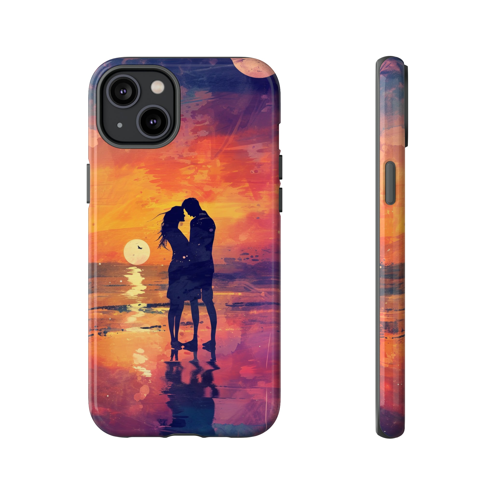 Seaside Sunset Embrace - Protective Phone Case