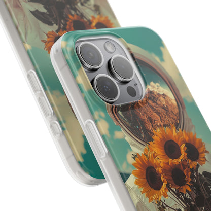 Sunflower Astronaut iPhone 15 Pro Max Case - Soft