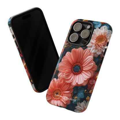 Surreal Floral Harmony iPhone 15 - Tough Phone Case