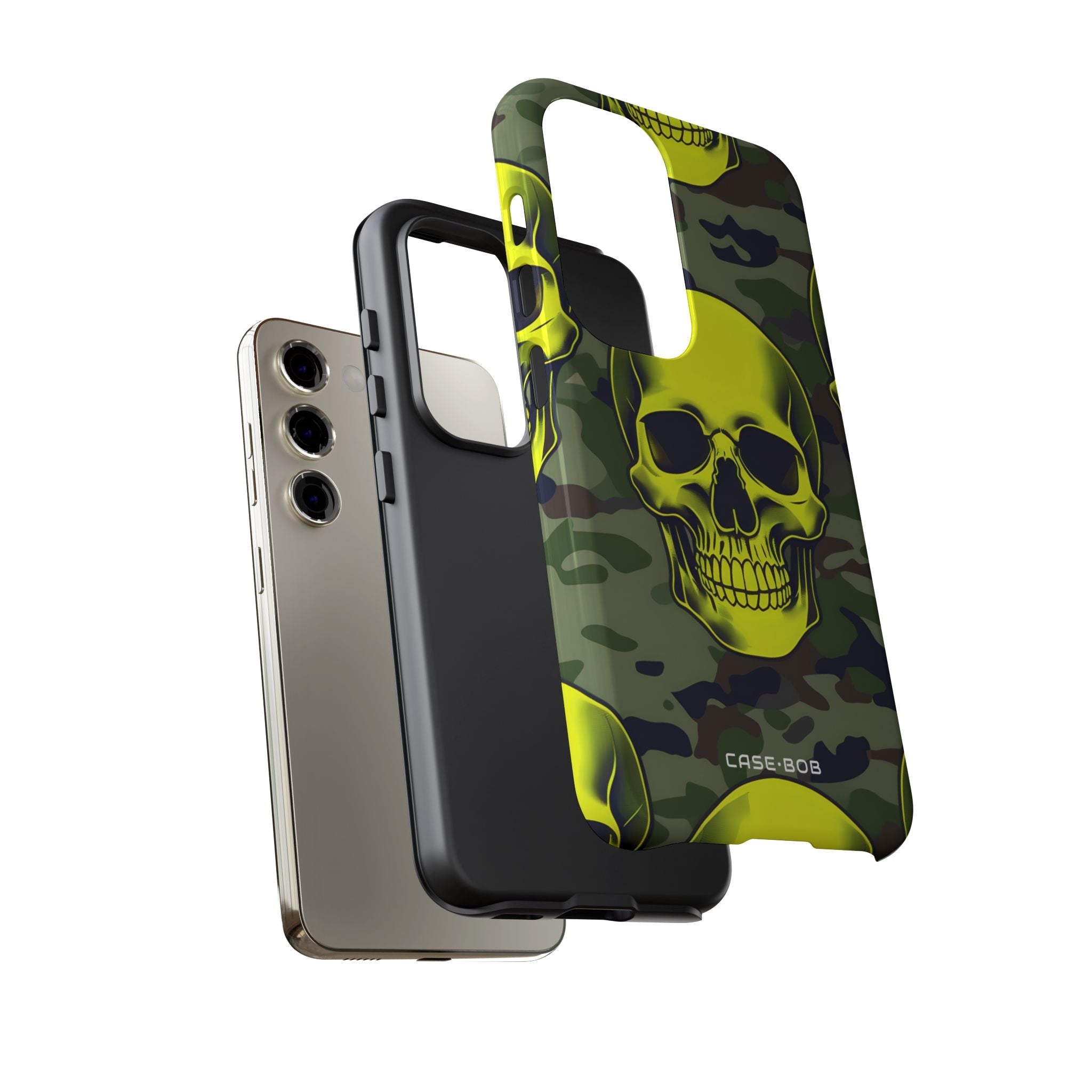 Neon Skull Camo Samsung S23 Case - Tough
