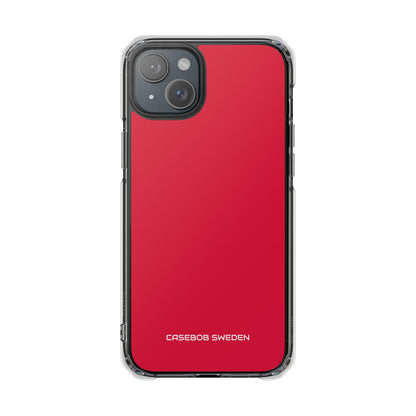 Crimson Red - Clear Impact iPhone 15 Phone Case