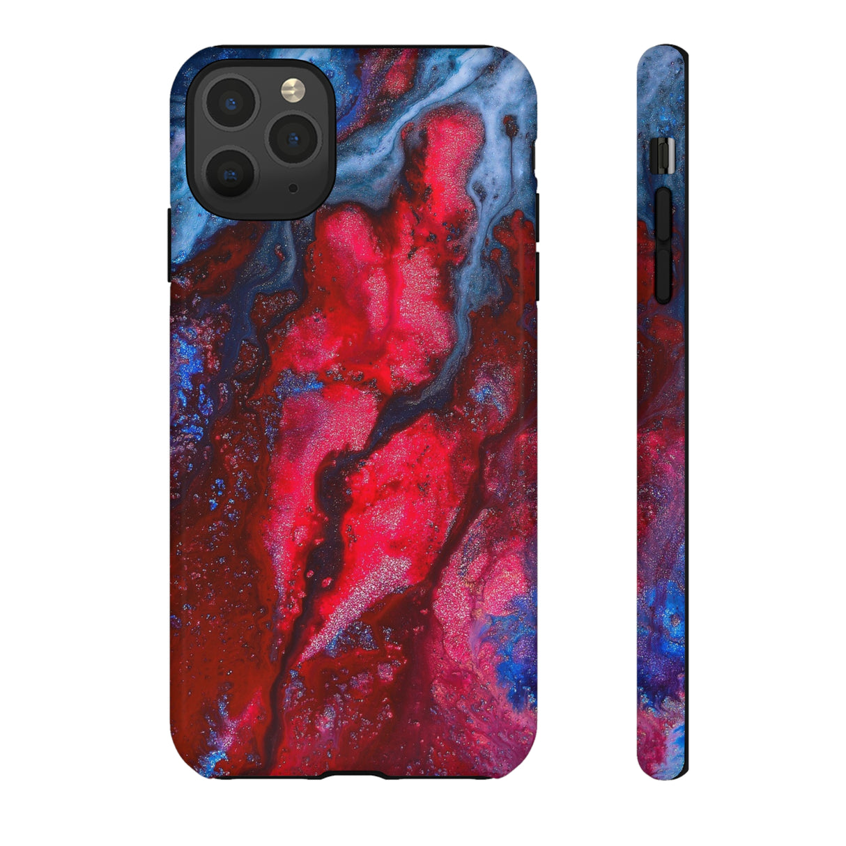 Neon Red Ink Art iPhone Case (Protective) iPhone 11 Pro Max Glossy Phone Case