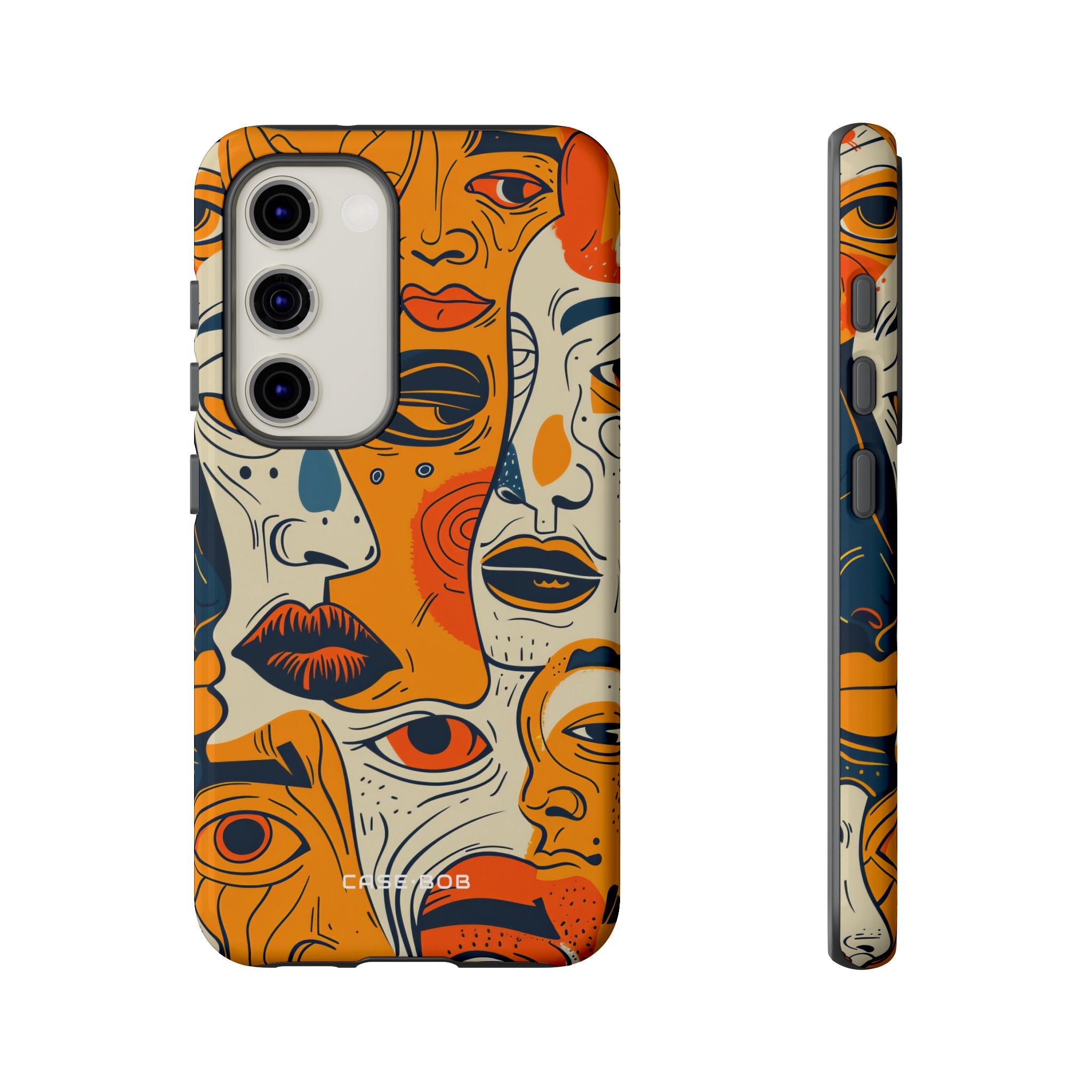 Tangled Faces Sunset Samsung S23 Case - Tough