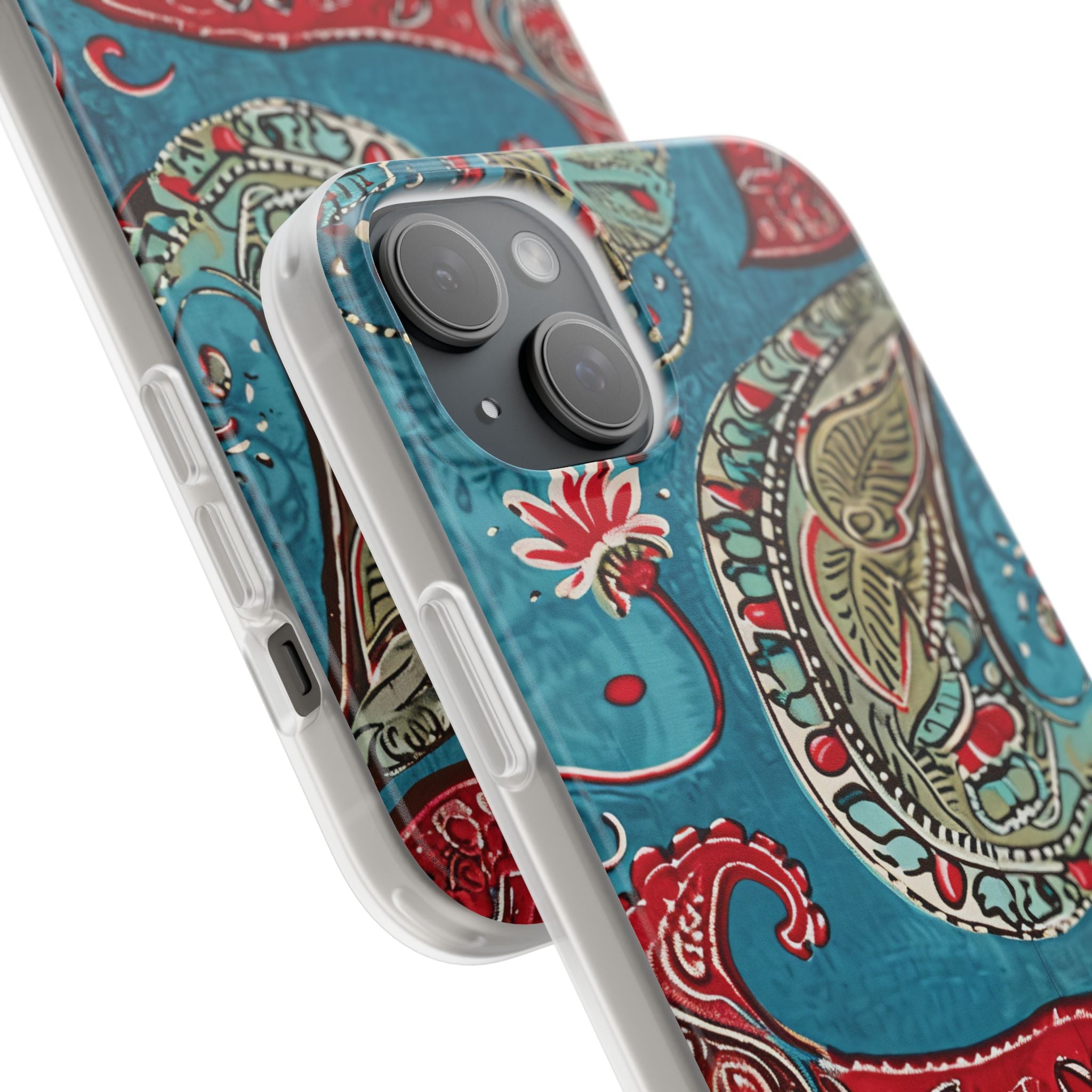 Vintage Paisley Elegance iPhone 15 - Flexi Phone Case