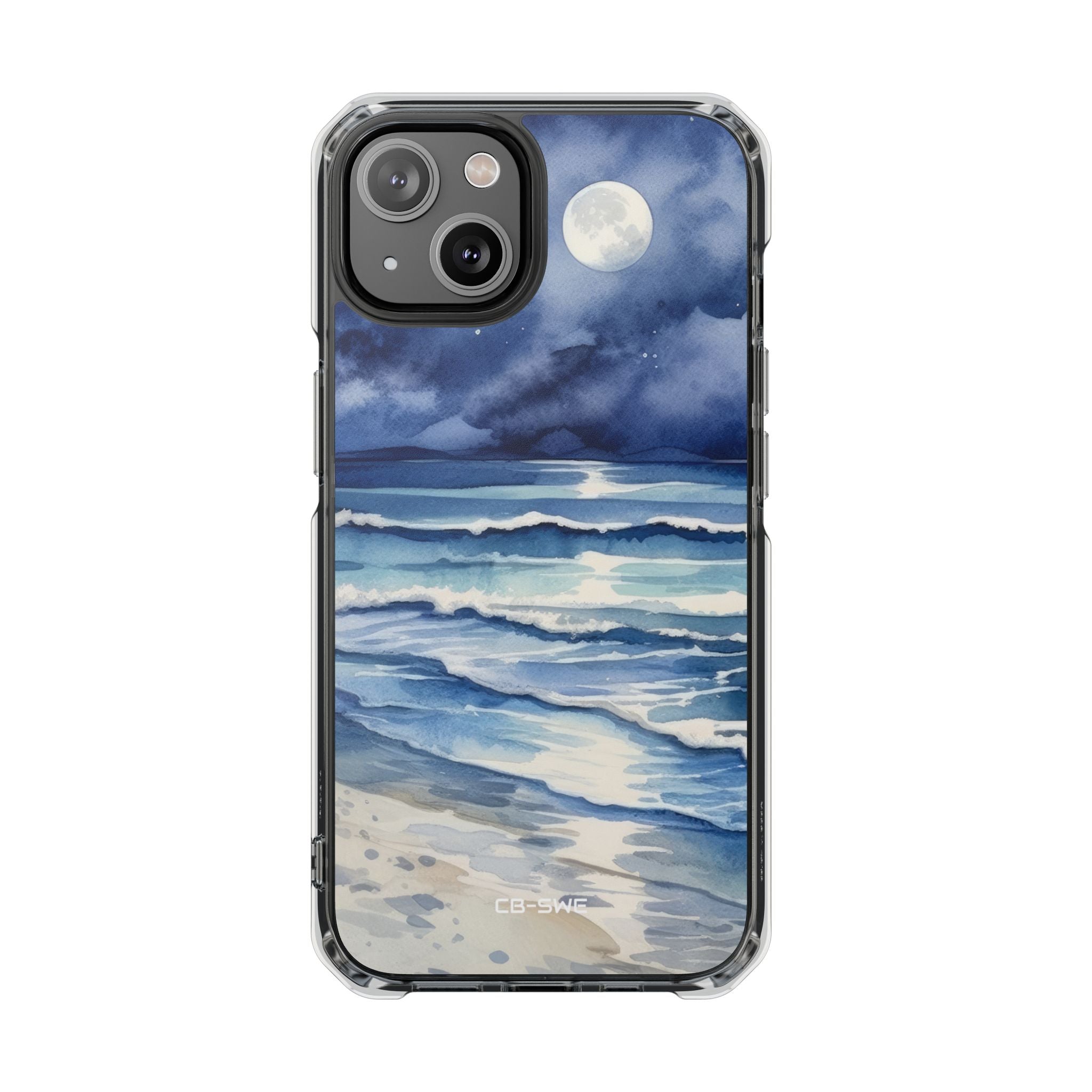 Moonlight Reflects Waves iPhone Case - Impact