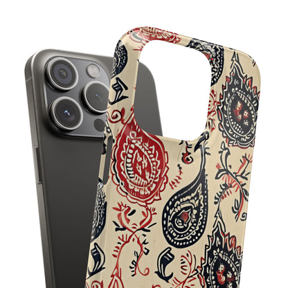 Vintage Paisley Elegance iPhone 15 - Slim Phone Case