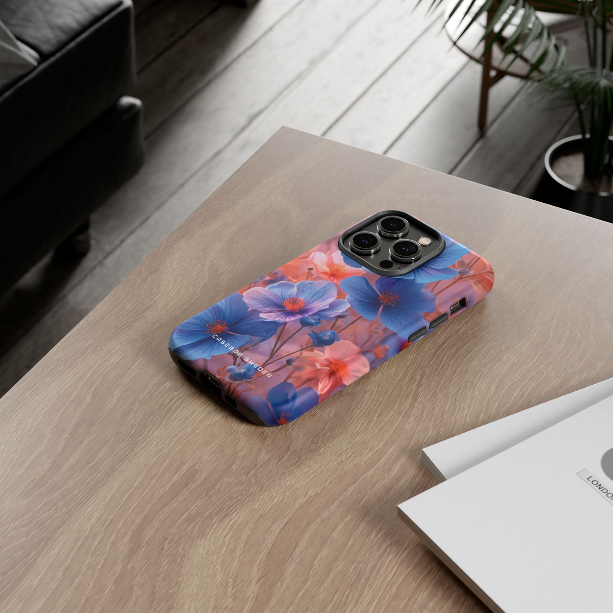 Harmonious Blooming Blues and Pinks iPhone 14 - Tough Phone Case