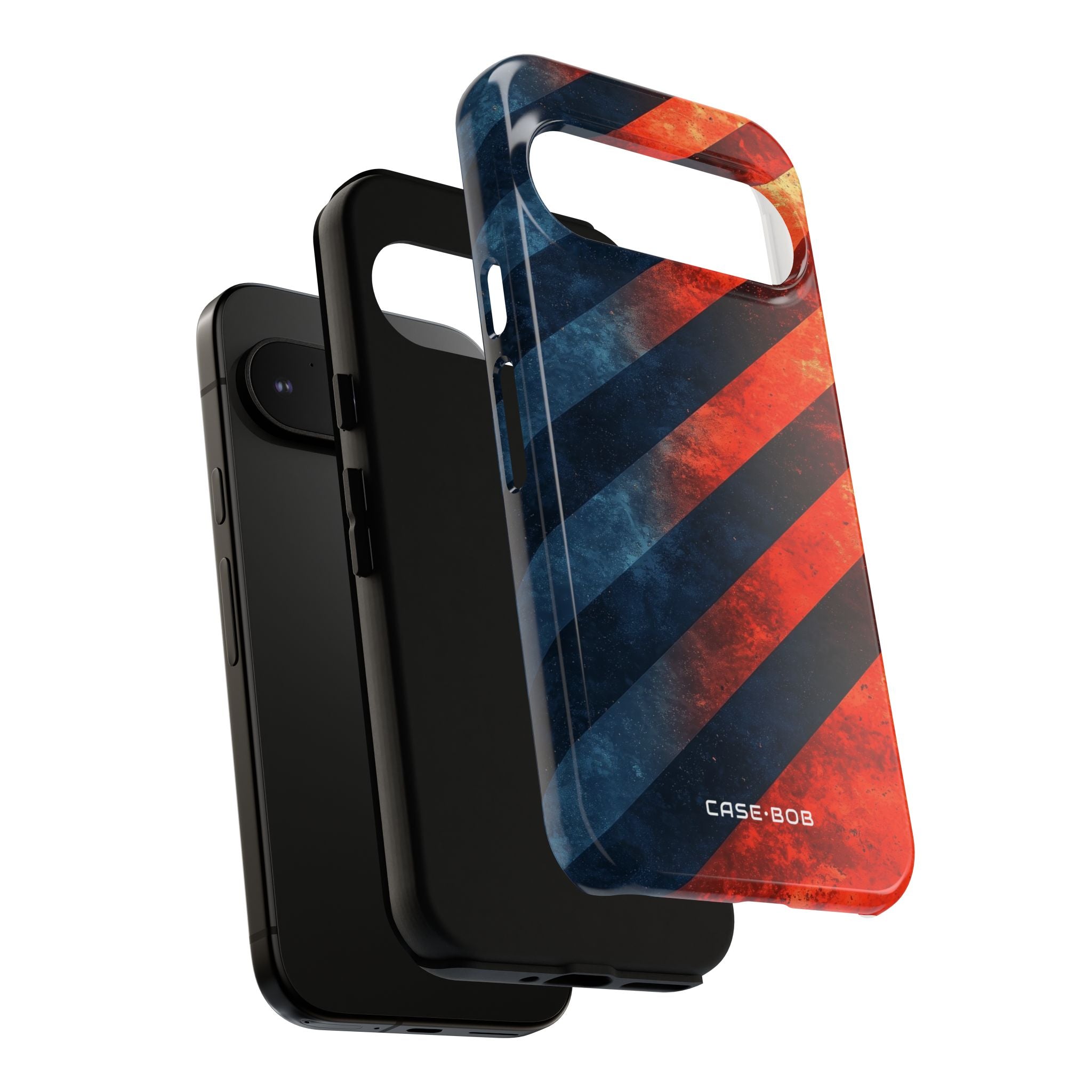 Diagonal Stripes Blaze Google Pixel 9 Pro Case - Tough