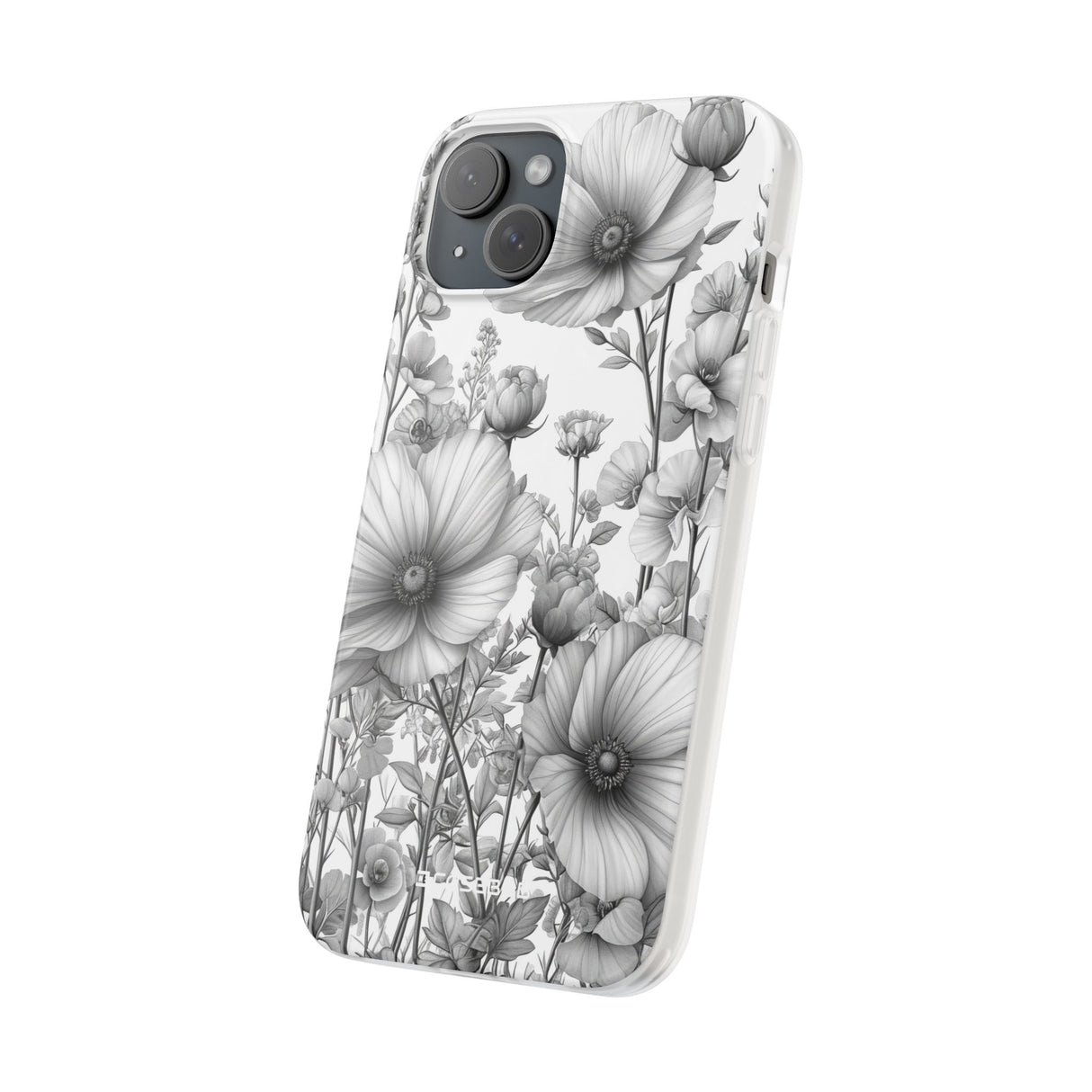 Monochrome Flora | Flexible Phone Case for iPhone