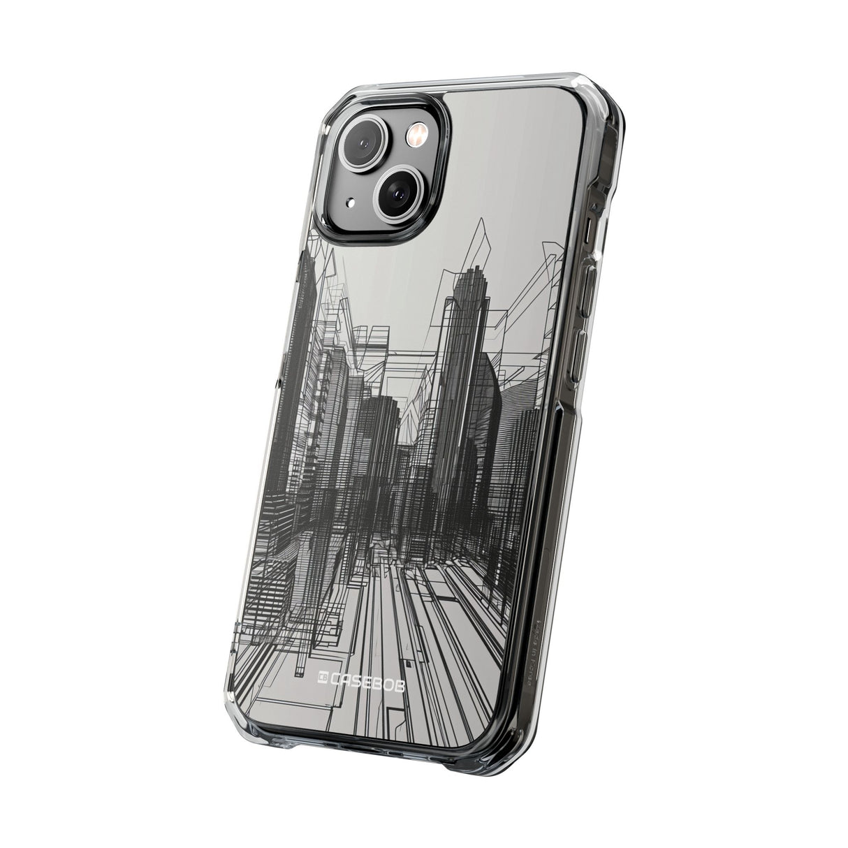 Urban Wireframe - Phone Case for iPhone (Clear Impact - Magnetic)