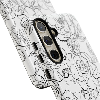 Intricate Rose Sketches - Samsung Case