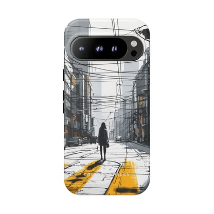 Urban Linework Perspective Google Pixel 9 - Tough Phone Case