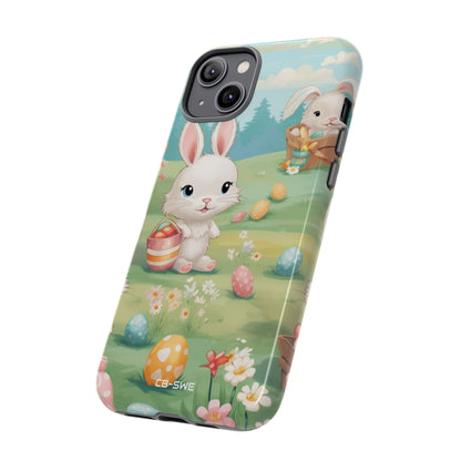Bunnies Hunt Eggs - iPhone Case