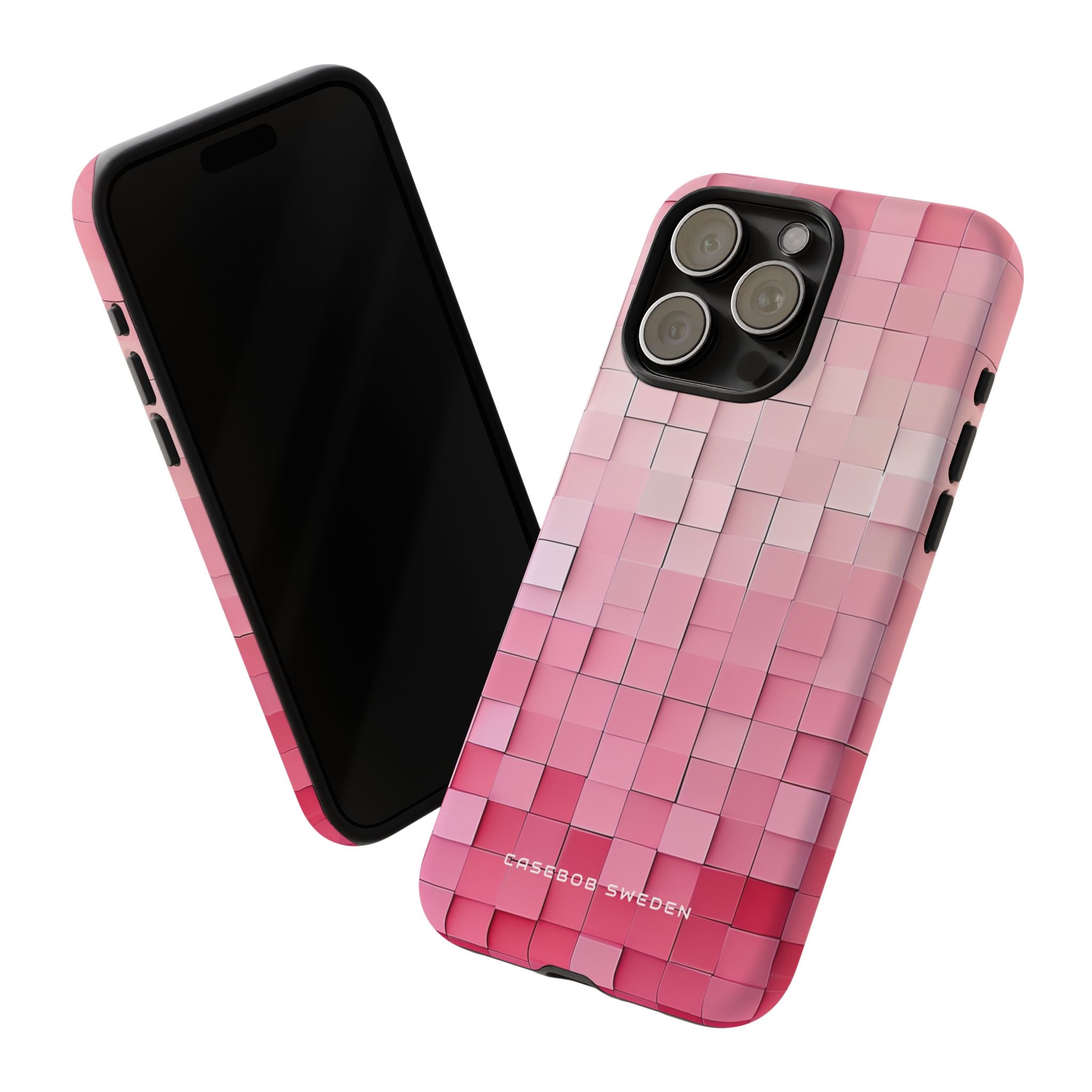 Gradient Pink Mosaic iPhone 15 - Tough Phone Case