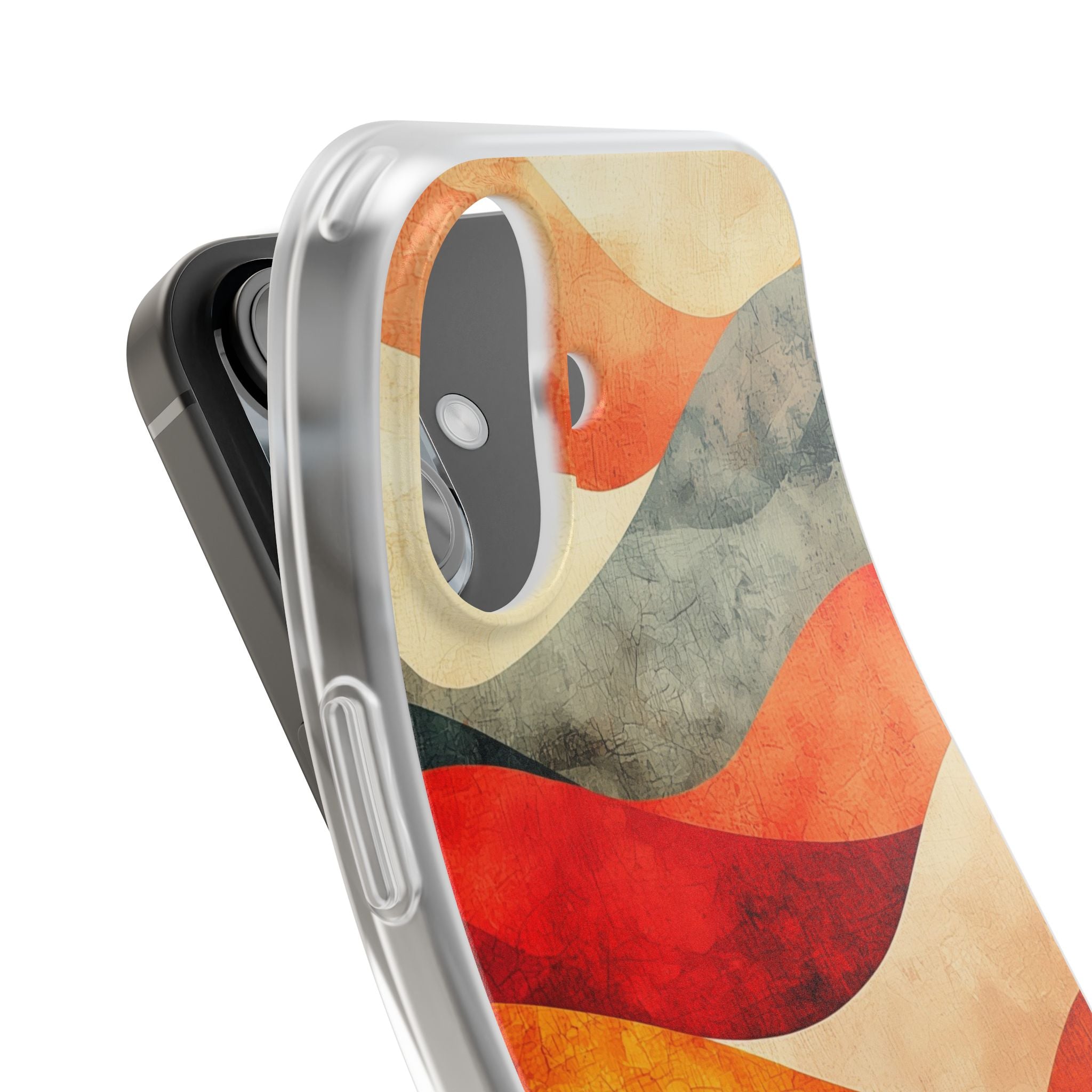 Cracked Wave Sunset iPhone 16 Case - Soft