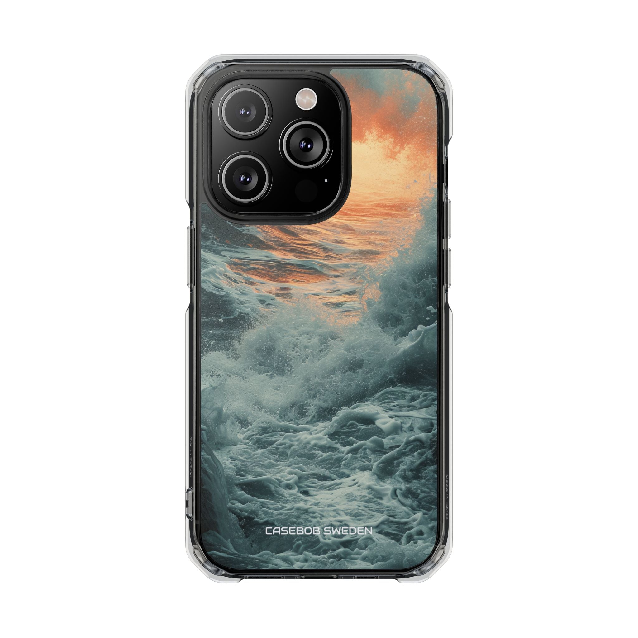 Fiery Wave Power - Clear Impact iPhone 14 Phone Case