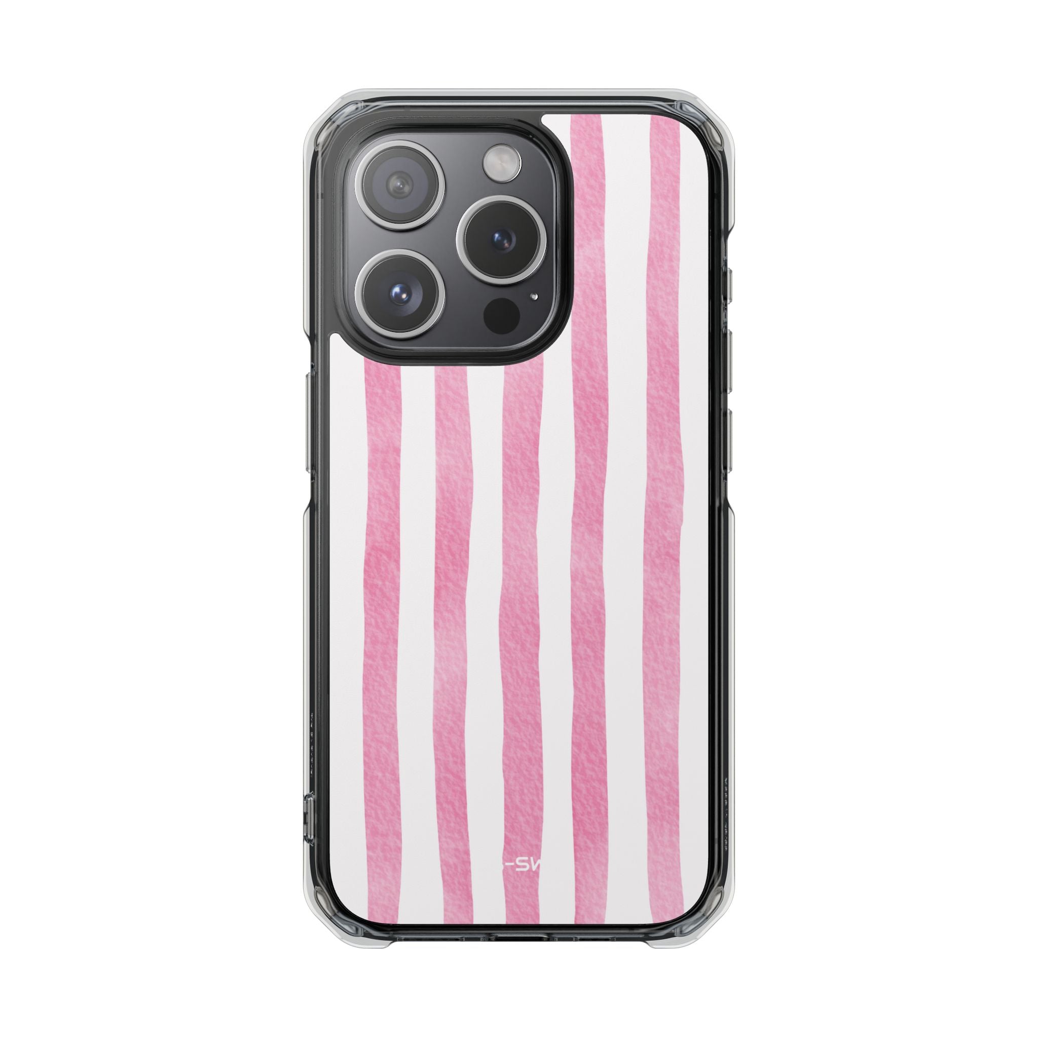 Pink Watercolor Stripes iPhone Case - Impact