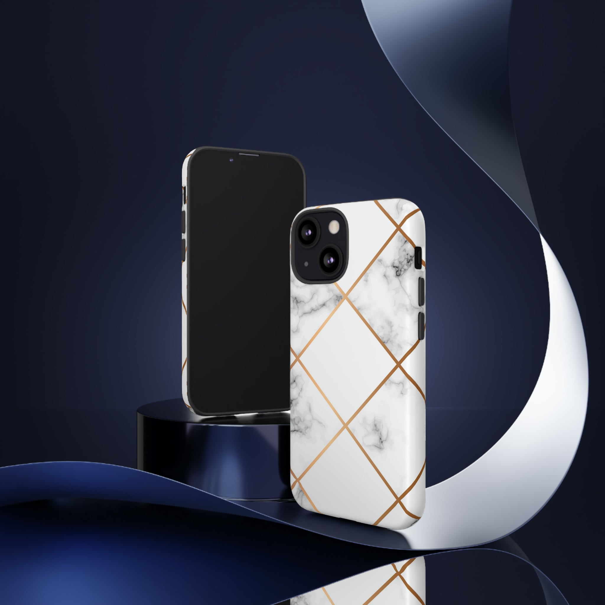 White Marble - Protective Phone Case