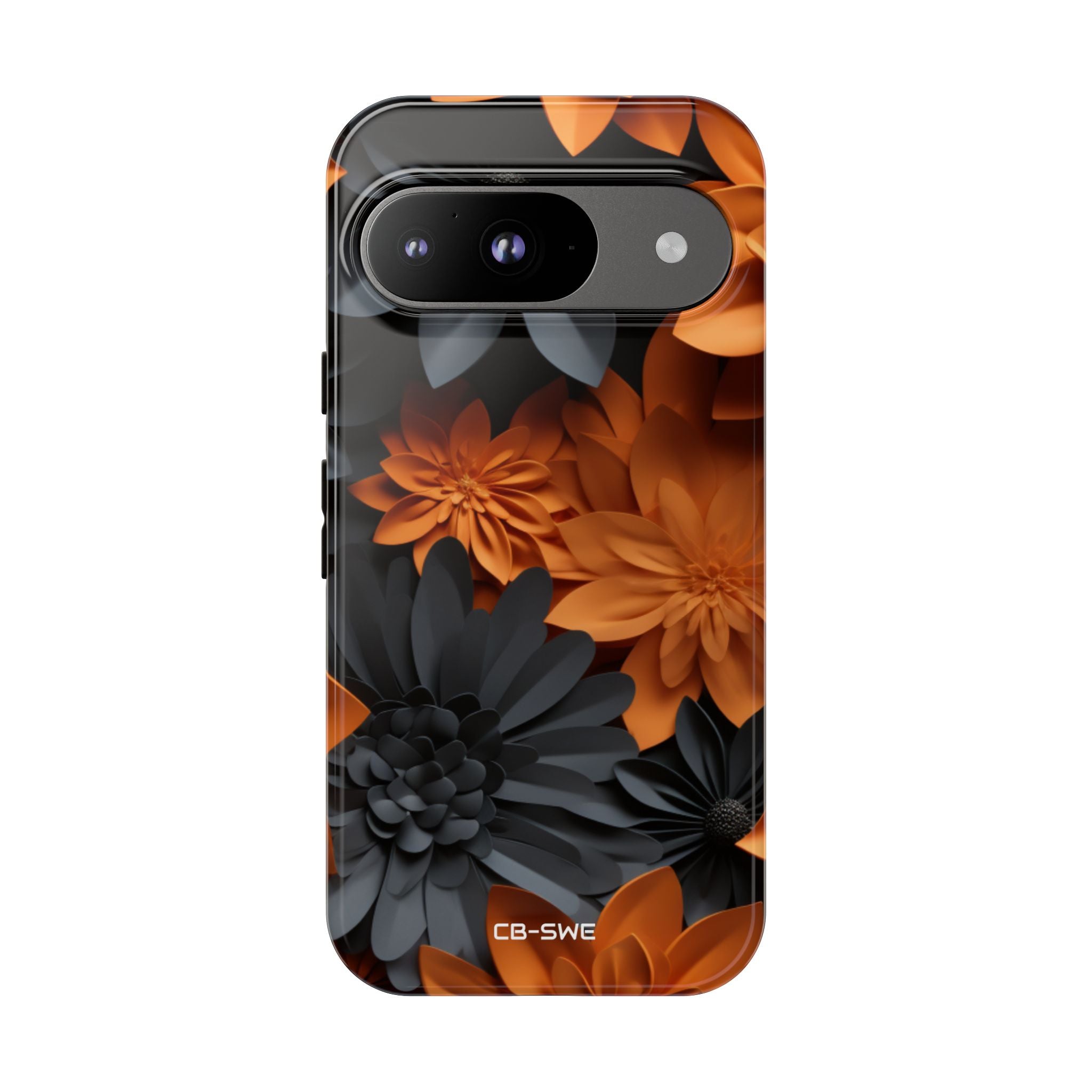 Graphical Orange Florals - Google Pixel Case