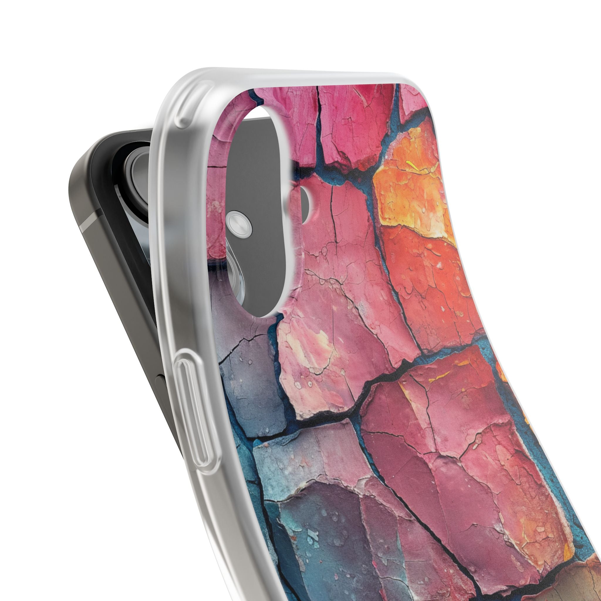 Cracked Earth Mosaic - Flexi iPhone 16 Phone Case