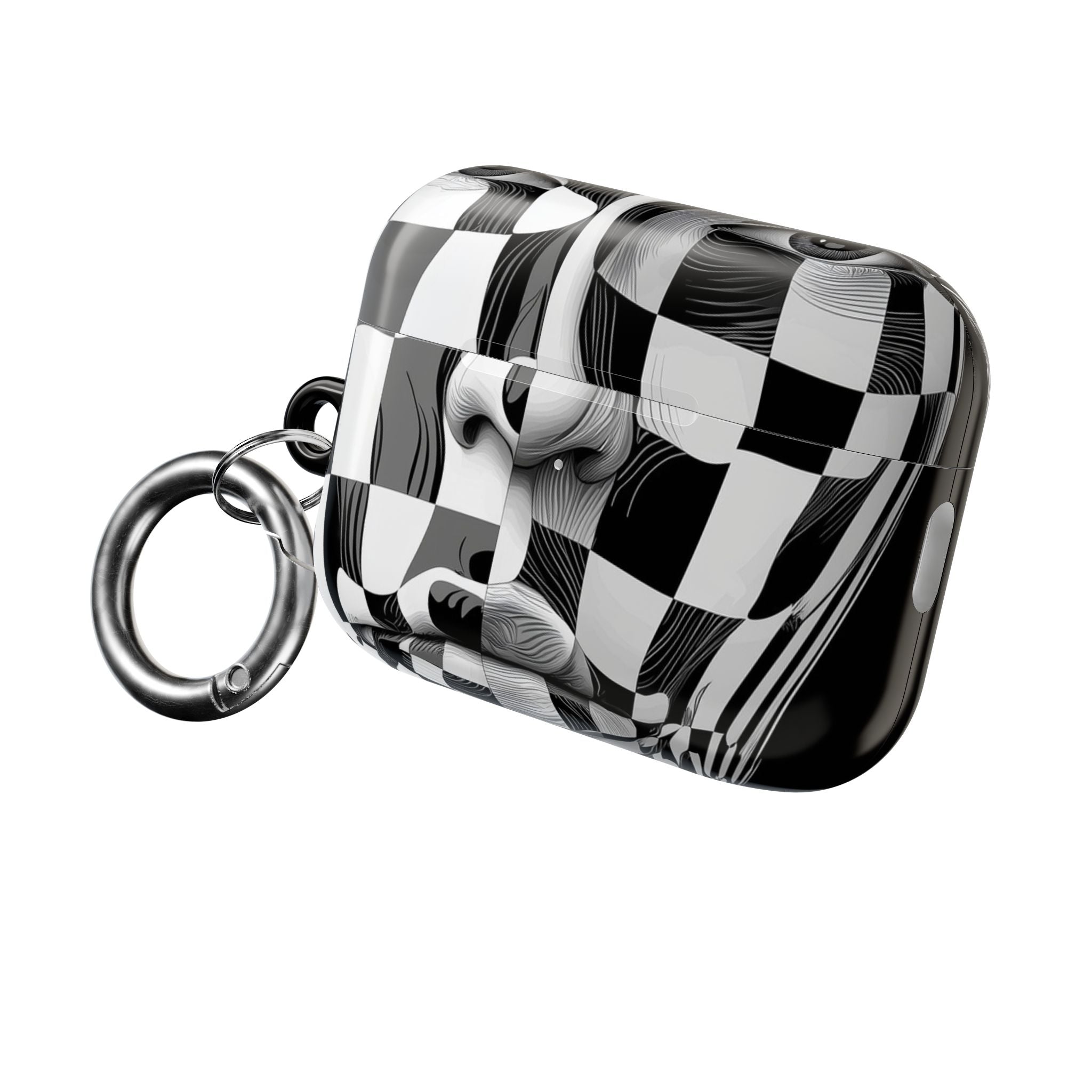 Mirrored Checkerboard Face - AirPods Case