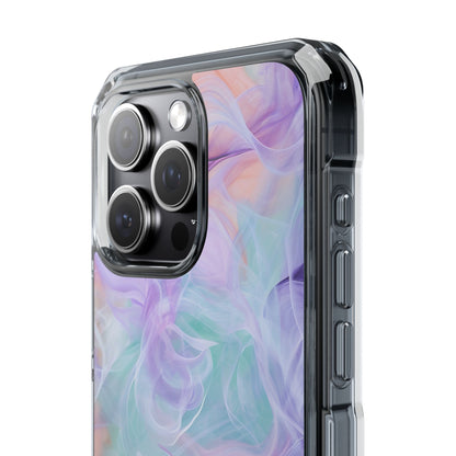 Purple Peach Whirl - Clear Impact iPhone 15 Phone Case