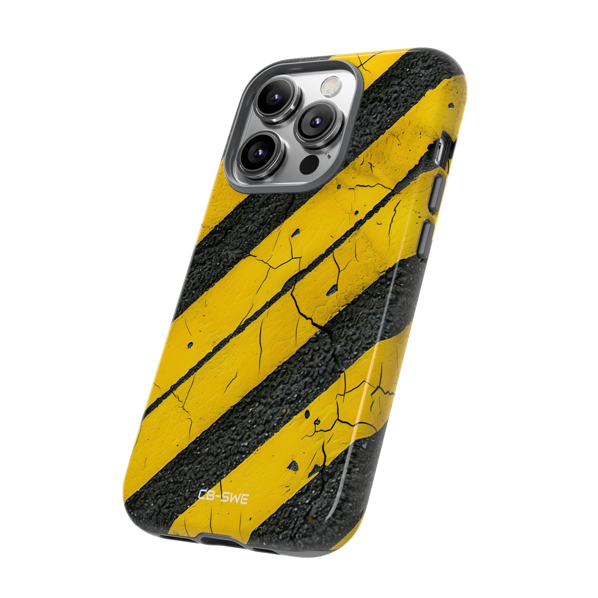 Cracked Hazard Lines - iPhone Case