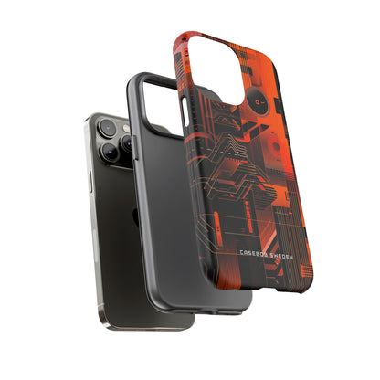 Gradient Circuitburst iPhone 14 - Tough Phone Case