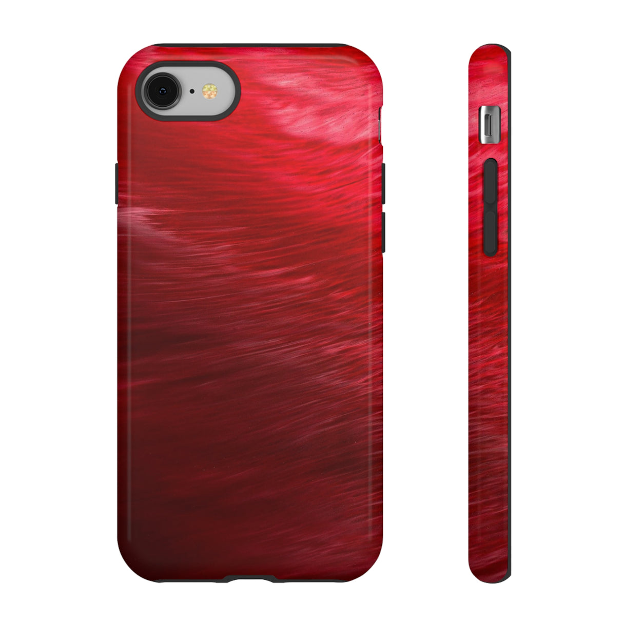 Red Feather Ink Art iPhone Case (Protective) iPhone 8 Glossy Phone Case